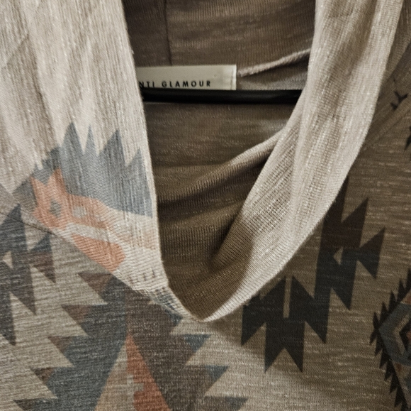 Aztec Patterned Cowl Neck Sweater - Picture 6 of 7